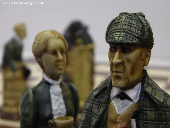 Sherlock Holmes Hand Decorated Theme Chess Set